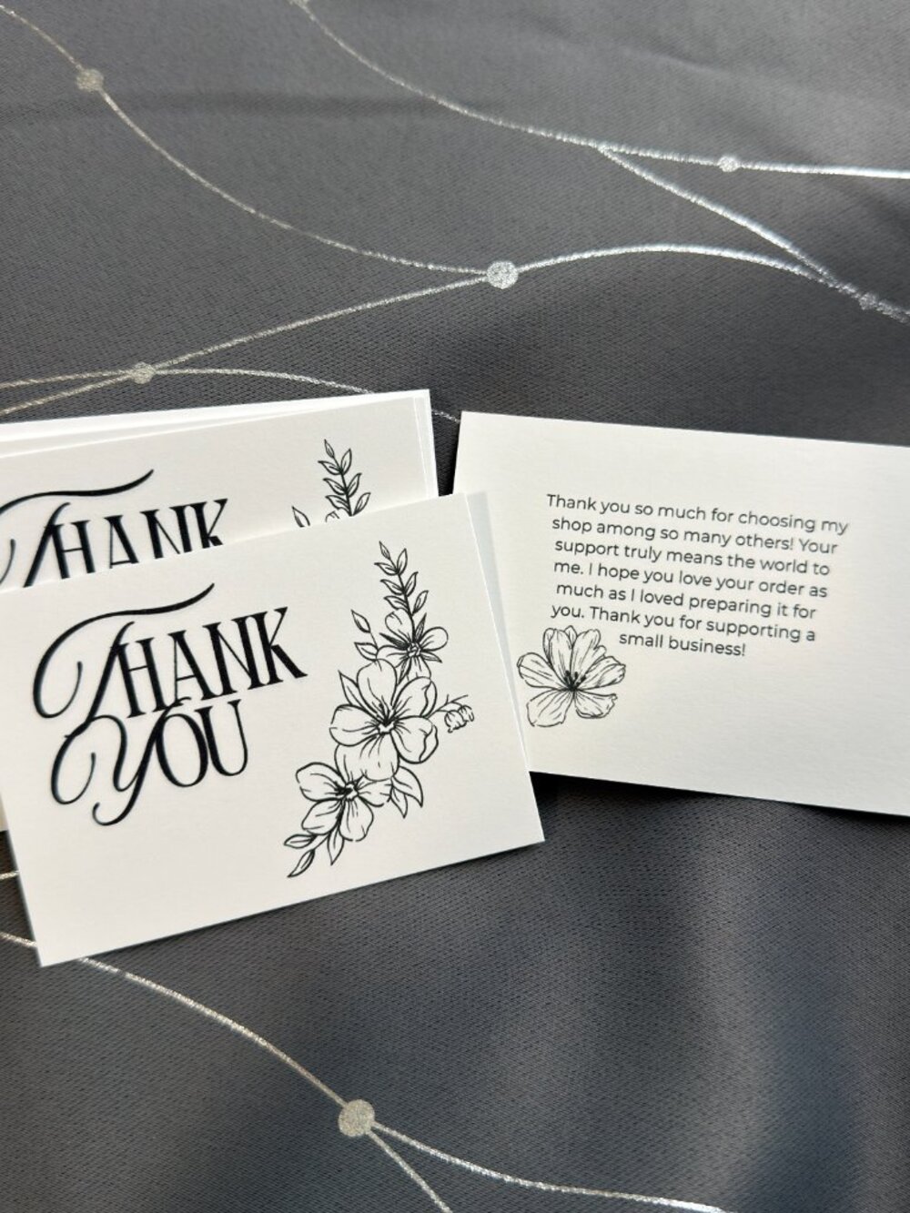 2.5 x 3.5 Minimalist Customer Appreciation Cards - Perfect for Package 30 Total